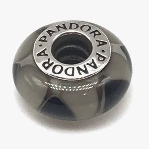 Pandora Black and Gray Murano Bead